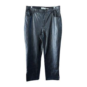 Abercrombie & Fitch 90s Straight Pant Vegan Leather Ultra High Rise Size 33/16